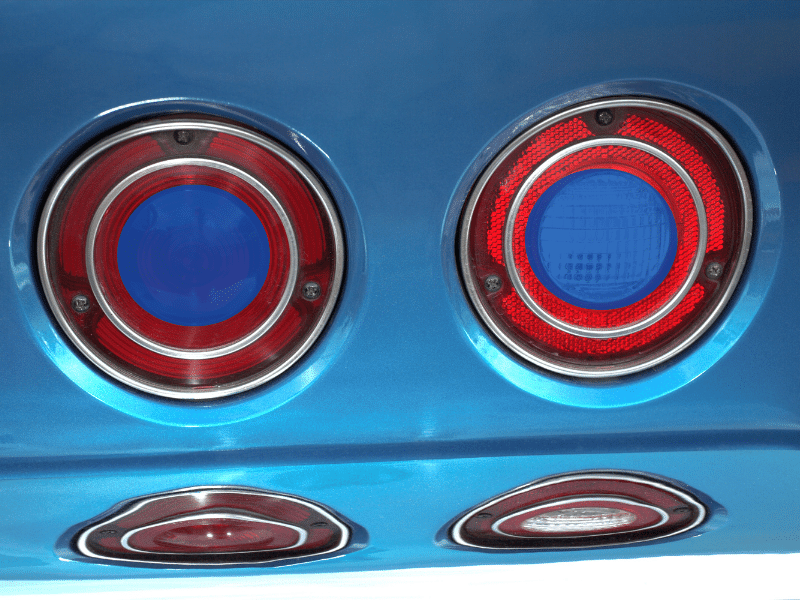 What was the initial idea behind those "Blue Dot" tail lights?